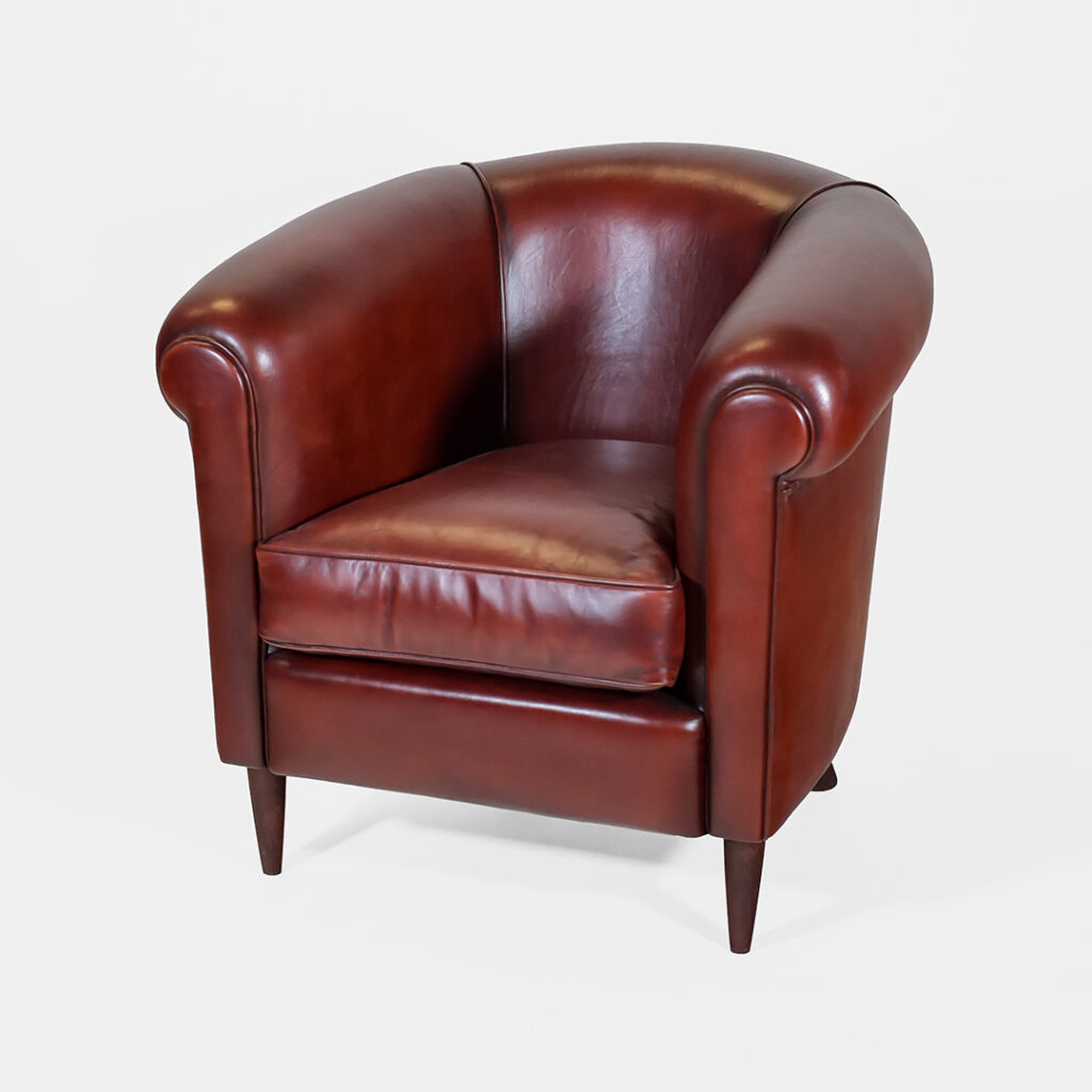 Clubsessel Leder Cognac im Art Deco Style Chicago