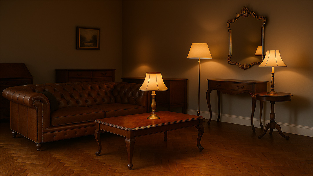 Antike Möbel Beleuchtung
